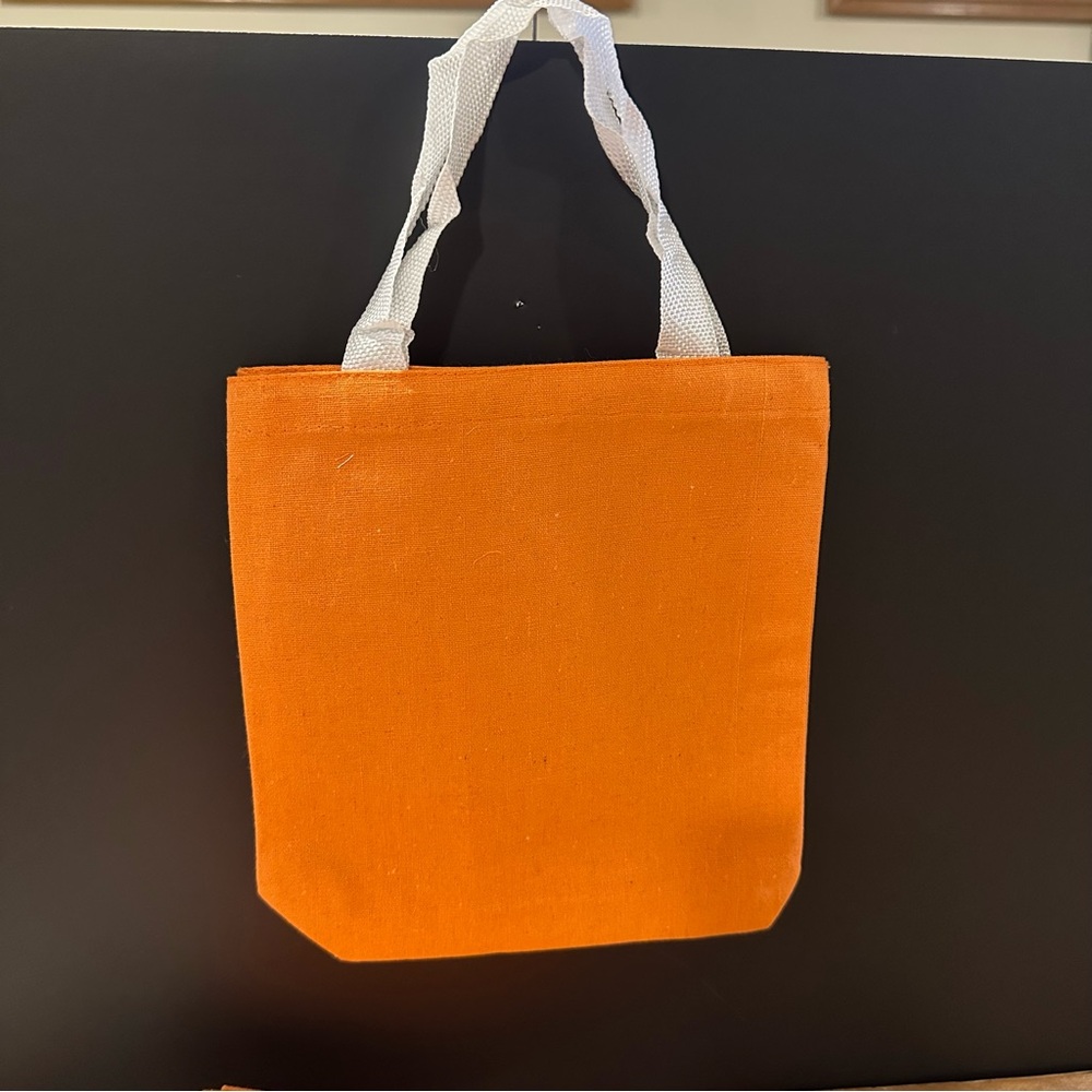 Orange Canvas Tote Bags, bundle of 12, New